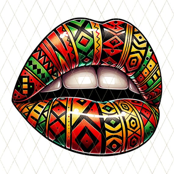 black red and green lips graphi c Women's Kiss Lips Green Lipstick Green Kiss Gear Poster Red lips biting green chili