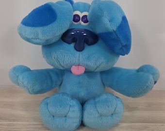 Vintage Fisher Price Blues Clues Magic Moves 10 Inch Plush Blue With Pop Up Ears