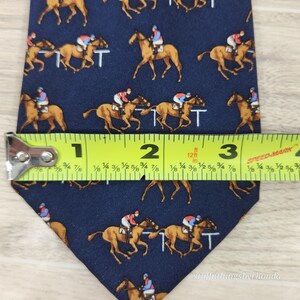 Vintage Derby Polo Ralph Lauren Tie Horse Racing Motif 100% Silk 58"x3" image 6