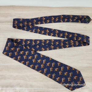 Vintage Derby Polo Ralph Lauren Tie Horse Racing Motif 100% Silk 58"x3" image 2