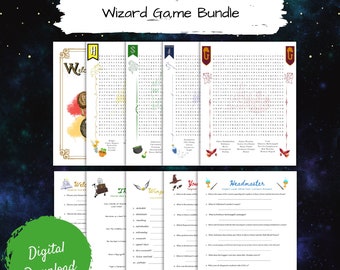 Wizard Party Games, Magical Game Bundle, Fun Games for Parties or Personal Entertainment, Printable, Digital Download