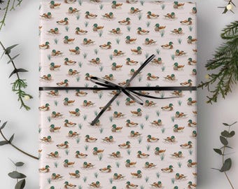 Mallard Duck Gift Wrapping Paper Sheets - Birthday Gift Wrap, Baby Shower, Fathers Day, Christmas, Gift Wrap for Him, Hunting, Bird Lover