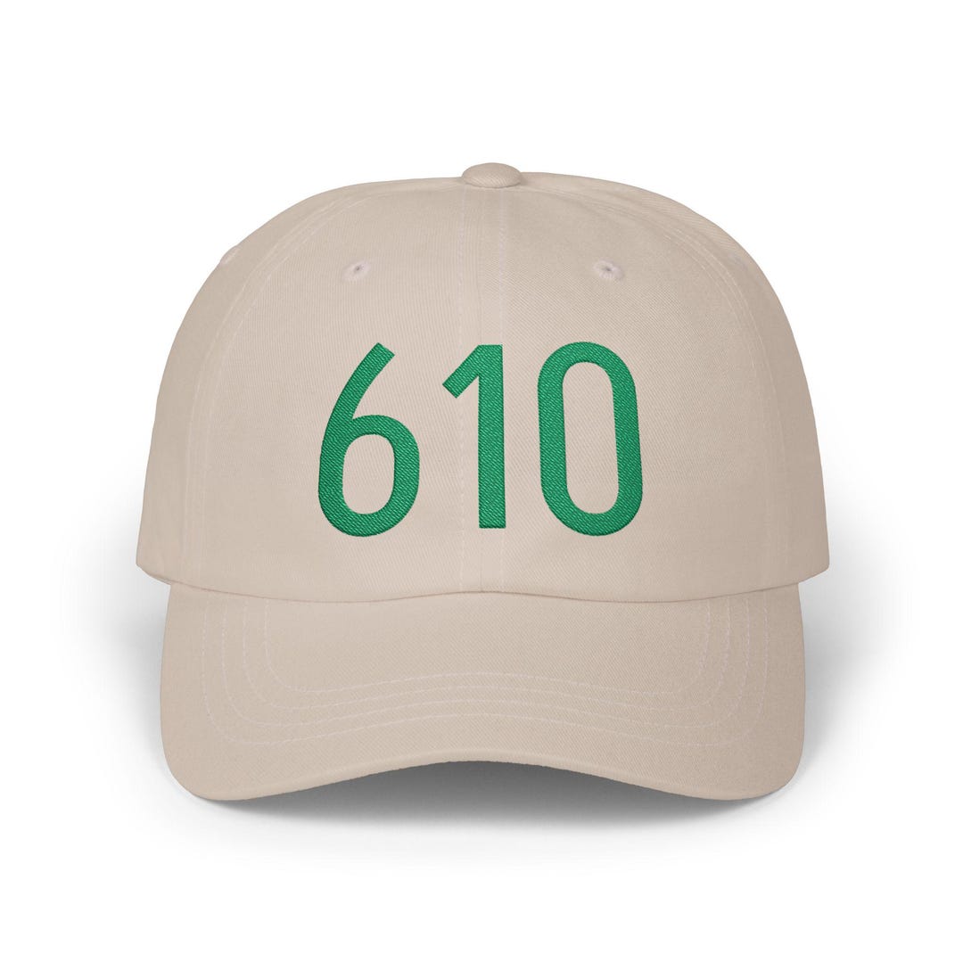 610 Area Code Embroidered in Kelly Green Baseball Hat | Philadelphia ...
