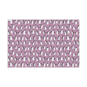 Purple Penguin Gift Wrapping Paper Sheets - Holiday Gift Wrap, Christmas Wrapping, Kids Gift Wrap, Winter, Animal, Baby Shower, Birthday image 7