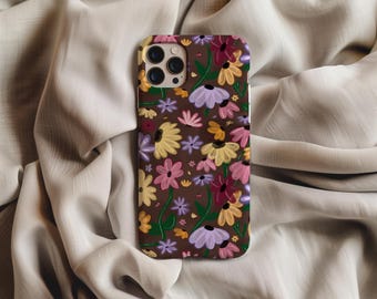 Cottage Core Colorful Folk Floral Tough Phone Case - iPhone & Samsung Galaxy