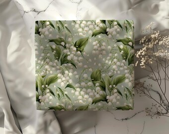 Geschenkpapier mit Maiglöckchen-Salbeigrün – Ideal für Geburtstage, Junggesellinnenabschiede, Babypartys, Muttertag, Weihnachten und Feiertage