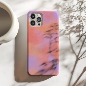 Cotton Candy Sky Vibrant Orange and Purpley Pink Cloud Phone Case - For iPhones and Samsung Galaxy, Girly Aesthetic, Trippy, Sky