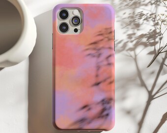 Cotton Candy Sky Vibrant Orange and Purpley Pink Cloud Phone Case - For iPhones and Samsung Galaxy, Girly Aesthetic, Trippy, Sky