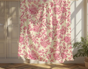 Toile De Jouy Pink Floral Vintage - Velveteen Plush Throw Blanket