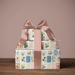 Whimsical Cottage Core Patchwork Floral Print Gift Wrapping Papers - Flower Bloom, Bridal Shower, Baby Shower, Wedding Birthday Mother's Day