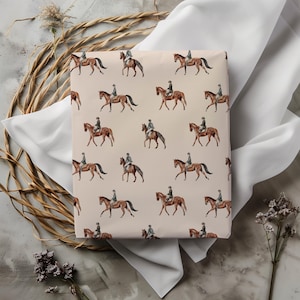 Carta da regalo minimalista con cavallo equestre