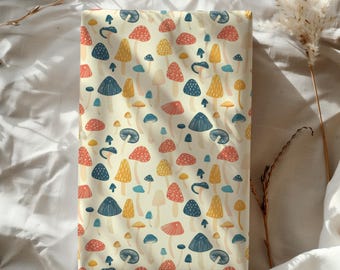 Retro Whimsical Mushroom Trippy Wrapping Paper Sheets - Birthday Gift Wrap, Housewarming, Christmas, Fall, Aesthetic, Cottage Core Gift