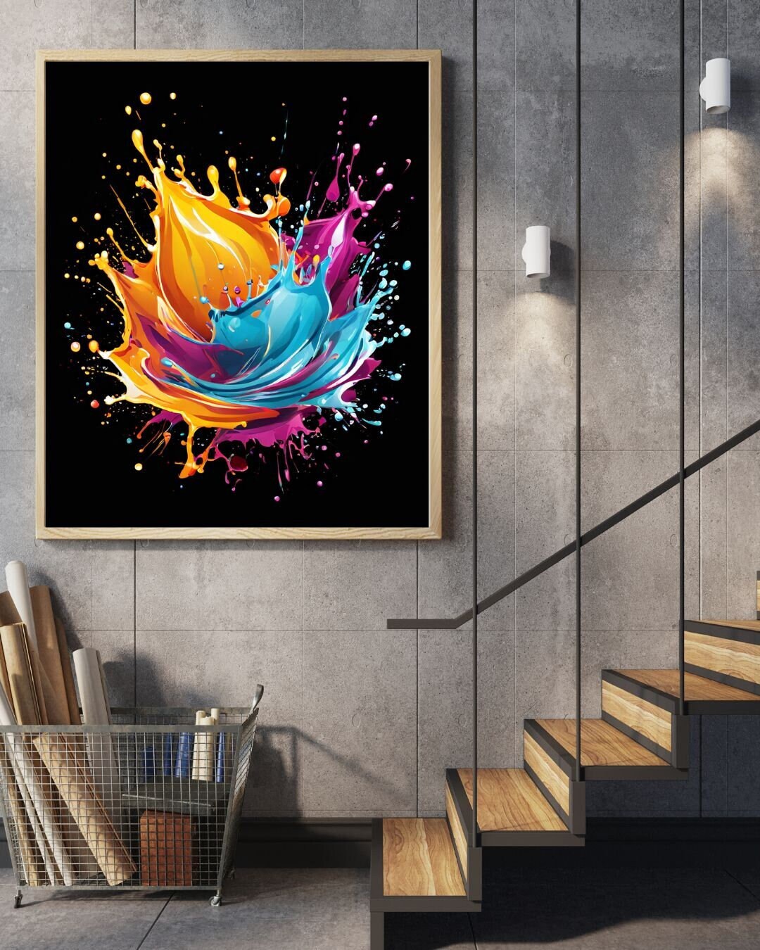 Water Splash, Splash Color, Digital Print Art - Etsy