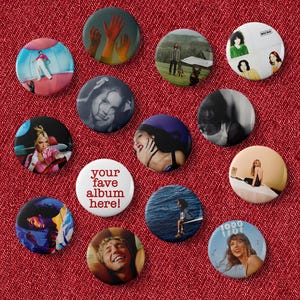 Insignia de portada de álbum personalizada, pop femenino para gays y chicas, Sabrina Carpenter, Boygenius Chappell, Roan Music, Lorde Band, botón, pin, 25 mm, 1 pulgada