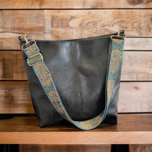 Crossbody leather bag for women, hobo bag, shopper, boho zdjęcie 3