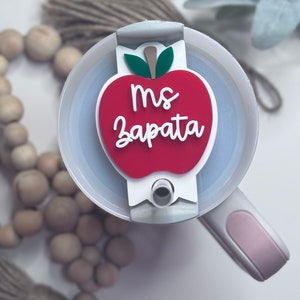 Stanley topper | Teacher topper | Gifts for teacher | Tumbler name plate | Teacher gift