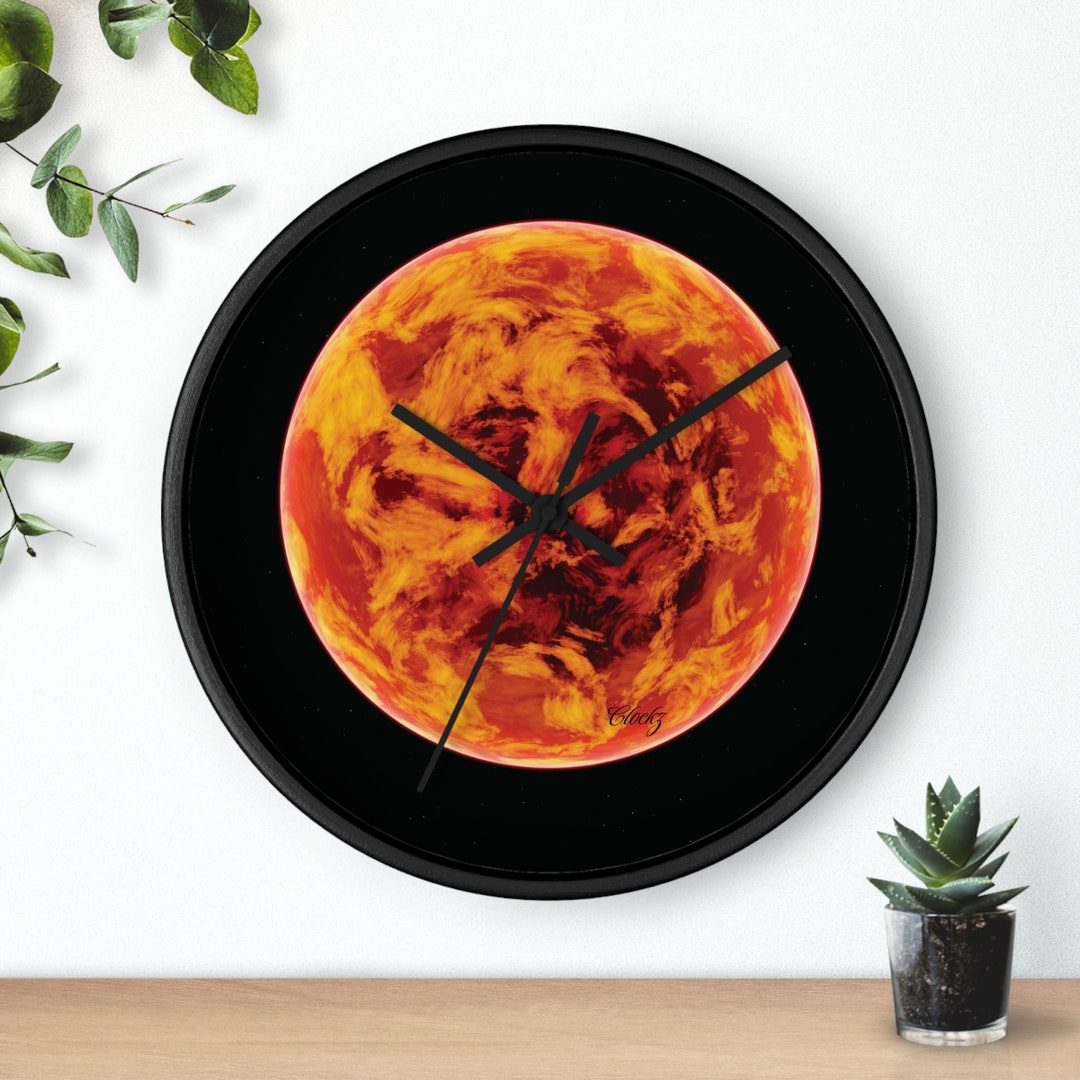 Planet Wall Clock Art Sun Design Wall Clock for Home Decoration and ...