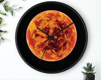 Reloj de pared con diseño de planeta, arte del reloj de pared para decoración del hogar y oficina, regalo de decoración artística