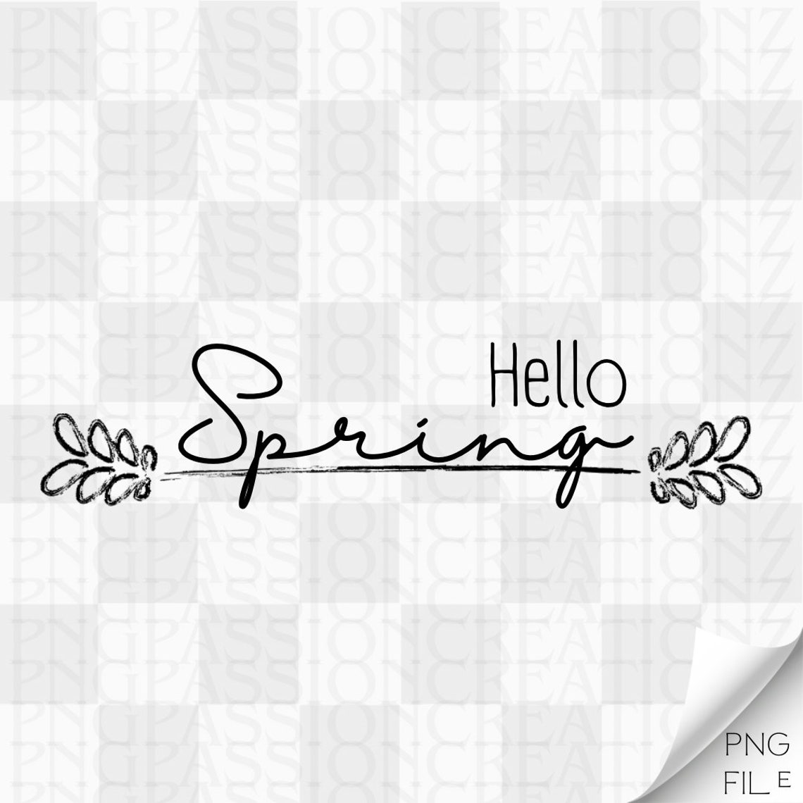 Hello Spring PNG Digital Download Printable Clipart - Etsy