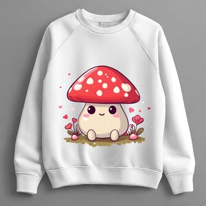 Cute Kawaii Mushroom PNG Digital Download Printable