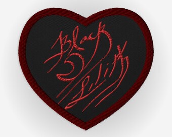 Black Moon Lilith Red Heart Patch