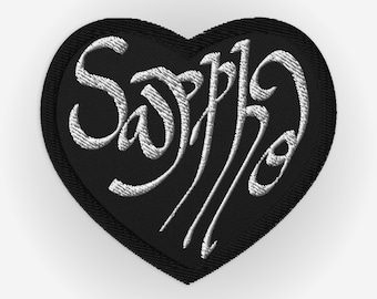 Sappho Embroidered Heart Patch