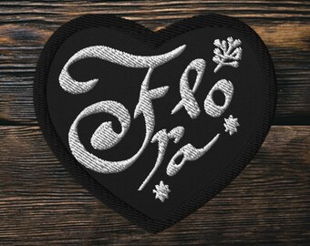 Flora Embroidered Heart Patch