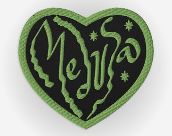 Medusa Embroidered Heart Patch