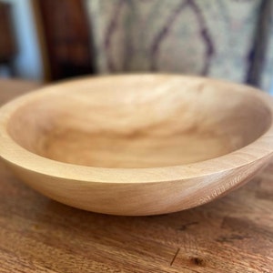 Sycamore Wood Bowl 15x4.5 Handmade