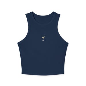 Damen Micro Rib Racer Tank Top - Martini