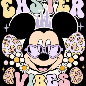 Happy Easter Svg, Mouse Easter Svg, Easter Svg, Easter Egg Svg, Mouse Bunny Ear Svg, Family Trip, Mouse Easter Shirt, Digital Download