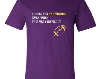 I Cheer for the Vikings Tshirt [paars], Minnesota Vikings Shirt, Vikings Football Shirt, Minnesota Shirt, grappige sportshirts, Vikings fan