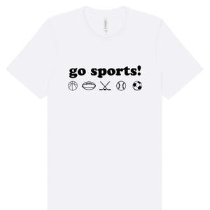スポーツを楽しもう！Tシャツ[白]、スポーツシャツ、フットボールシャツ、ジョークスポーツシャツ、面白いスポーツシャツ、レディーススポーツシャツ、メンズスポーツシャツ