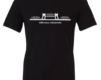 Stillwater Lift Bridge Tshirt [black], Minnesota Tshirt, Stillwater, MN Tshirt, Lift Bridge Tshirt, Stillwater Minnesota Tshirt