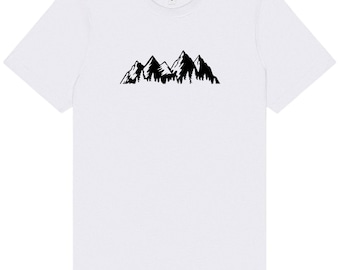 Mountain Range Tshirt, Mountains Tshirt [white], Mountain Shirt, Outdoor Shirt, Outdoorsy Shirt, Mountains Shirt, Adventure Shirt