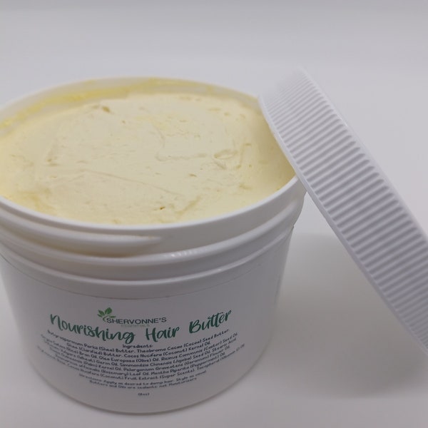 Hair Butter: All Natural Whipped Hair Butter with Shea, Cocoa, Mango, and Vitamin E Oil, Helps to retain   hair growth!