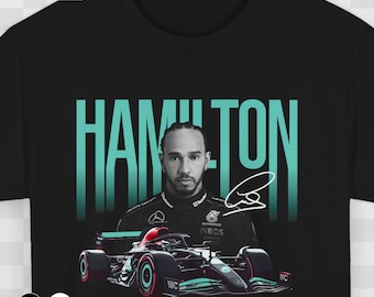 Formel 1 Leichter und weißer T-Shirt Formel 1LewisHamilton F1 Strhamilton 44 Mercedes Team T-Shirt Champion Kilimton Tee Formel-1-Fan