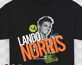 Formula Uno Lando Norris Tshirt Formula 1 Lando Norris Mclaren T-shirt Racing Team F1 Norris Autunno Formula uno Fan Gift Norris Helmet Shirt