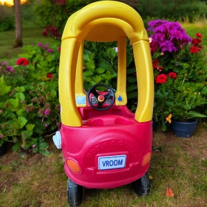 Little Tikes Cozy Coupe Red Car Customized License Plate Gift for Kids