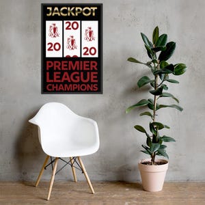 Liverpool FC Inspired 24/25 Champions Jackpot Print, Slot, Football Artwork, Premier League, LFC, YNWA Salah, Virgil, A3, A4, A5, Unframed
