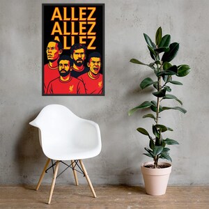 Von Spielern der Spielreihe &quot;&quot;Livergil&quot;&quot; inspiriertes Allez Allez Allez, Fußballkunstwerk, premier League, LFC, YNWA Salah, Virgil, A3, A4, A5, A6 ungerahmt.&quot;