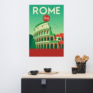 Rome Italy Travel Print Rome Wall Art Italy Travel Poster Rome Home Decor Italy Illustration Travel Gift for Rome Italy Wall Art