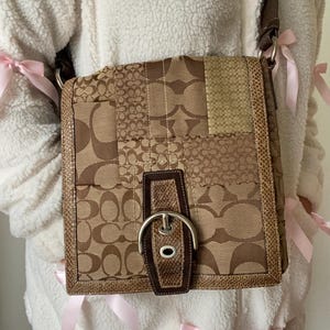 Authentic Vintage Coach crossbody patchwork bag designer Fashion