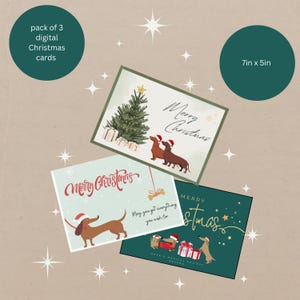 Christmas greeting cards, dachshund holiday cards, card for a dog lover, weenie dog holiday greeting card, Merry Christmas cards