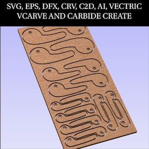 Archivos de abrazadera de leva CNC: VCarve, Carbide Create, SVG, DXF (Descarga digital)