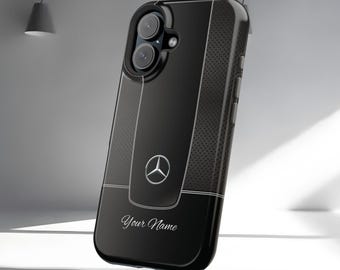 Funda MagSafe personalizable y resistente para iPhone, ideal para fans de Mercedes-Benz. Regalo magnético duradero para amantes de los coches. Elegante funda.