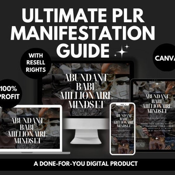 Done For You Digital Product Manifestation Law of Attraction Guide W/ Master Resell Rights MRR & Private Label Rights PLR Done-For-You