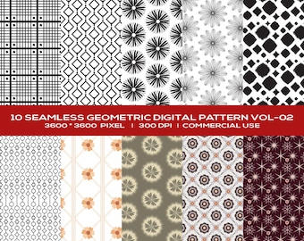 Geometric Seamless Digital Paper Pack (Digital Download)