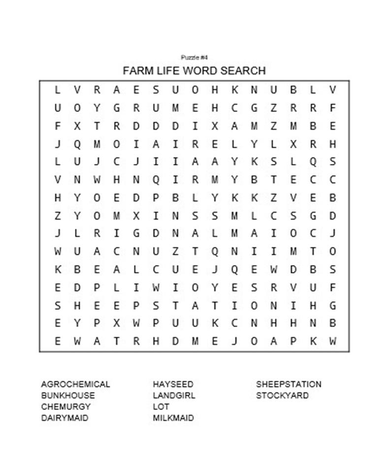 Large Print Farm Life Word Search Puzzles for Kids & Adults / KDP ...