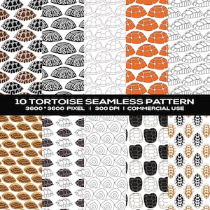 10 Tortoise Digital Paper, Tortoise Seamless Digital Papers, Scrapbook Paper, Tortoise Backgrounds, Commercial Use Digital Paper